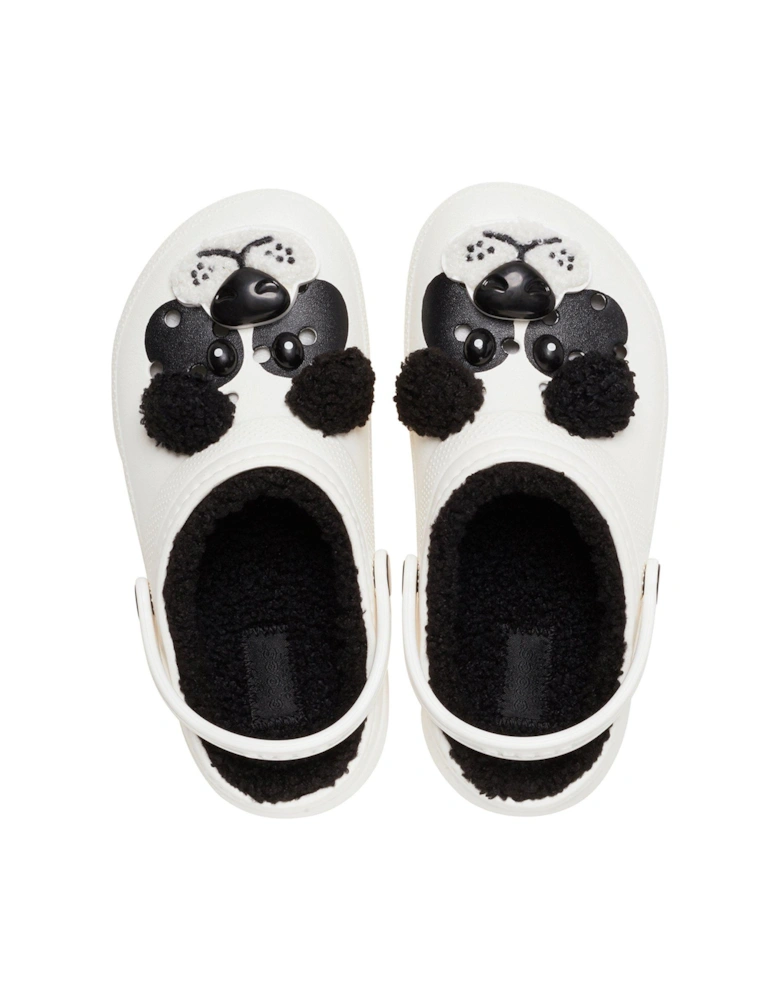 Kids Classic Lined Pandabear Clog - White