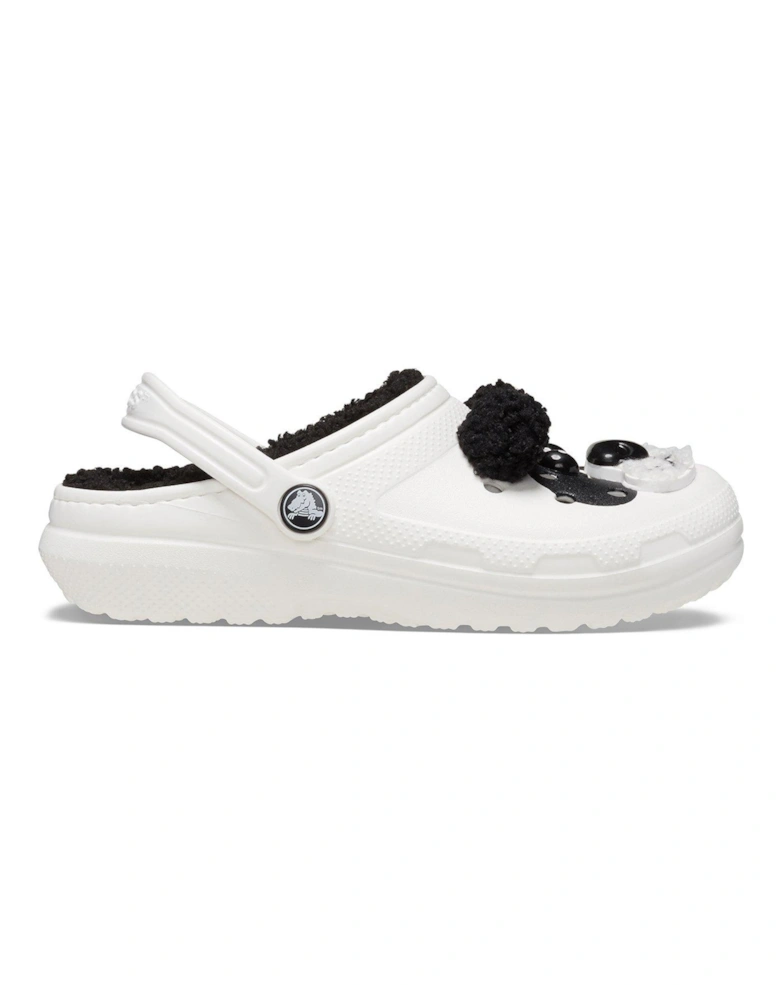 Kids Classic Lined Pandabear Clog - White