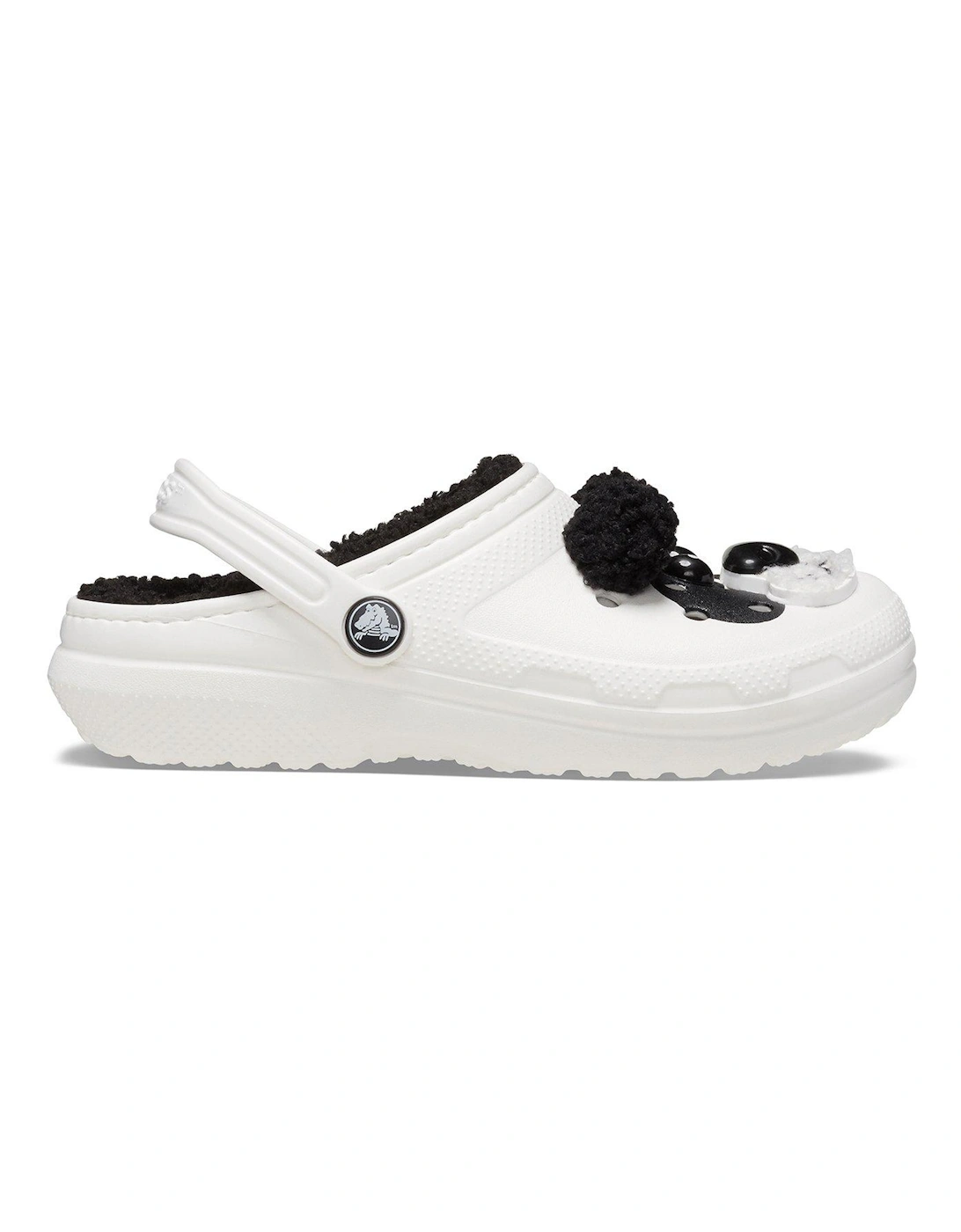 Kids Classic Lined Pandabear Clog - White