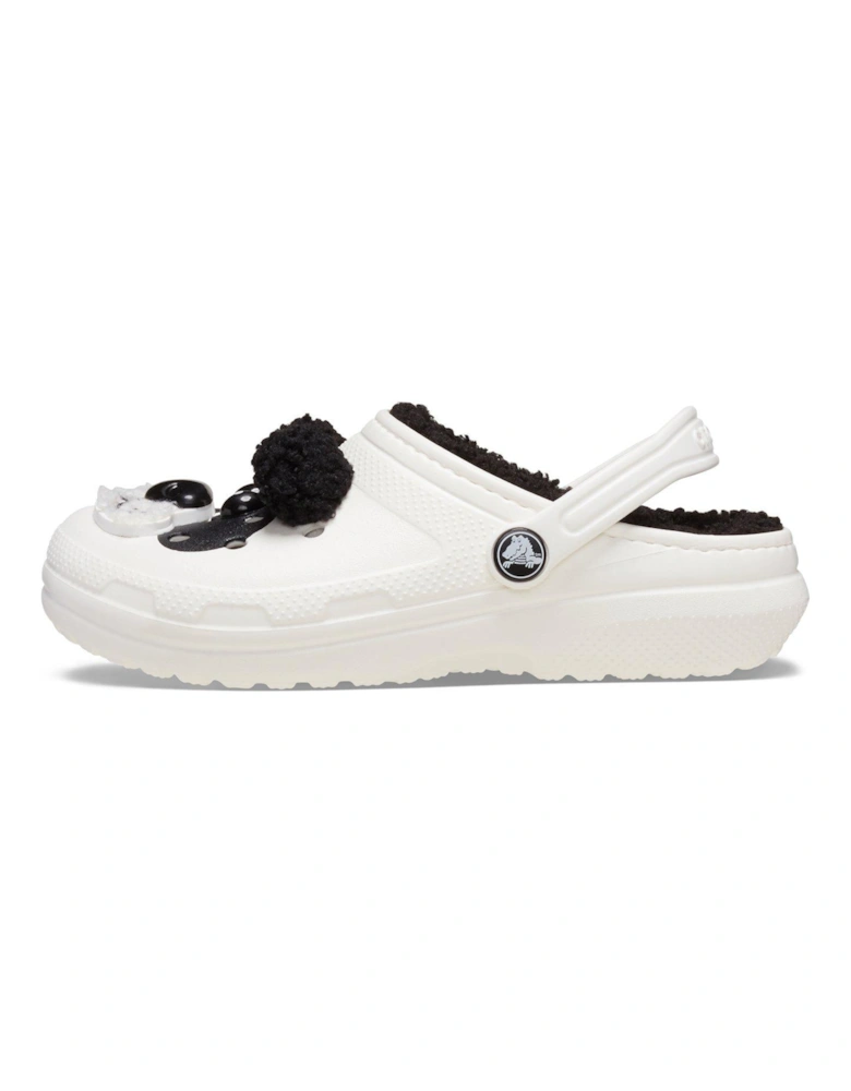 Kids Classic Lined Pandabear Clog - White