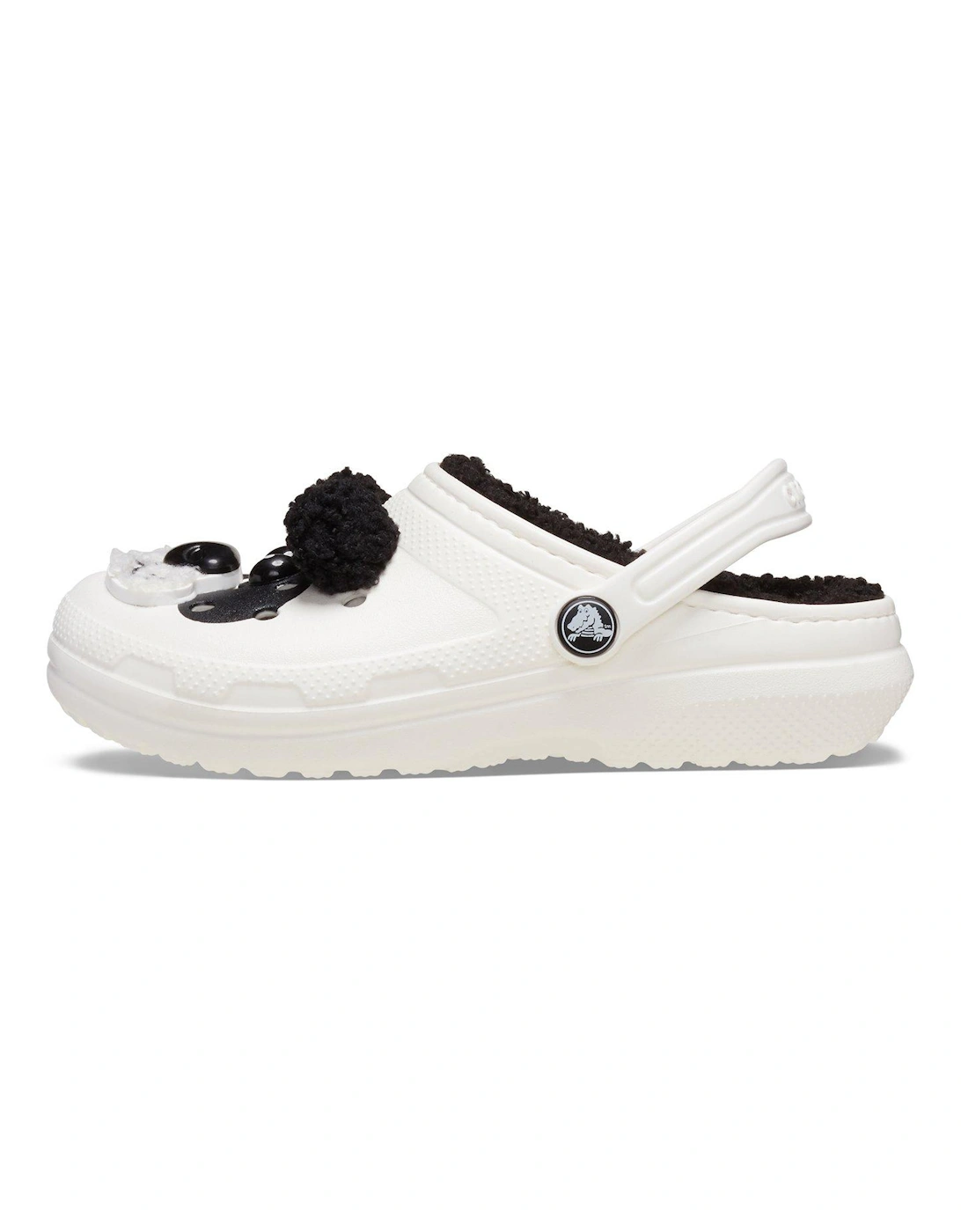 Kids Classic Lined Pandabear Clog - White