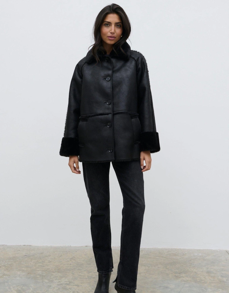 Sawyer Aviator Coat - Black