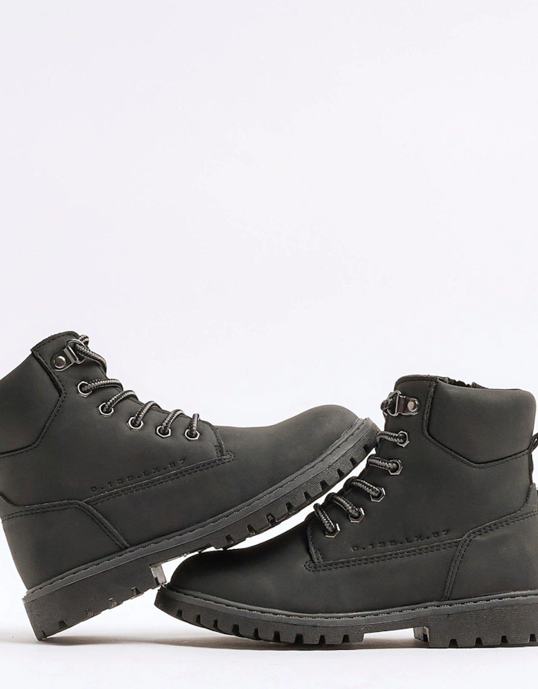 Older Boy Worker Boots - Black