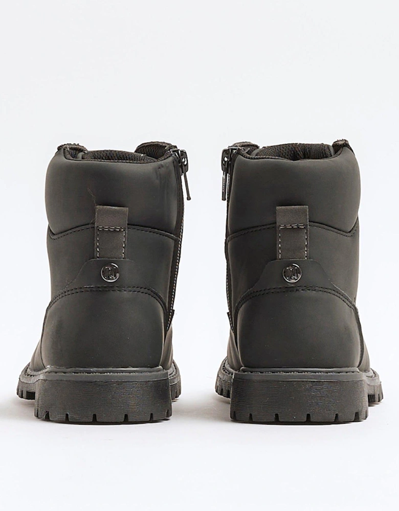 Older Boy Worker Boots - Black