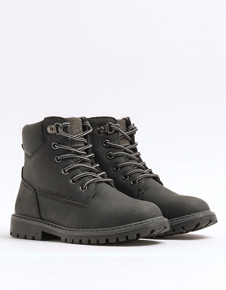 Older Boy Worker Boots - Black