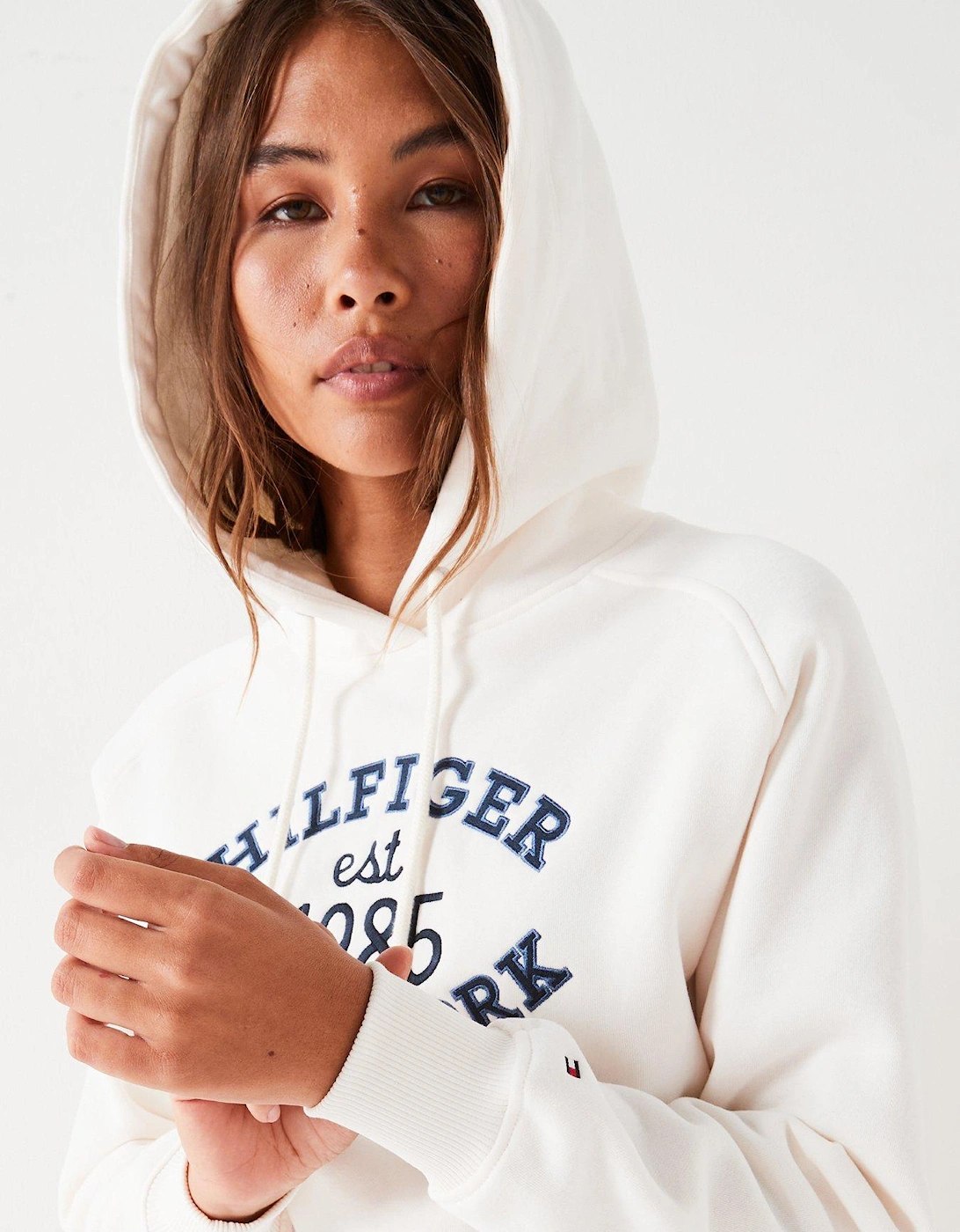 Varsity Logo Hoodie - White