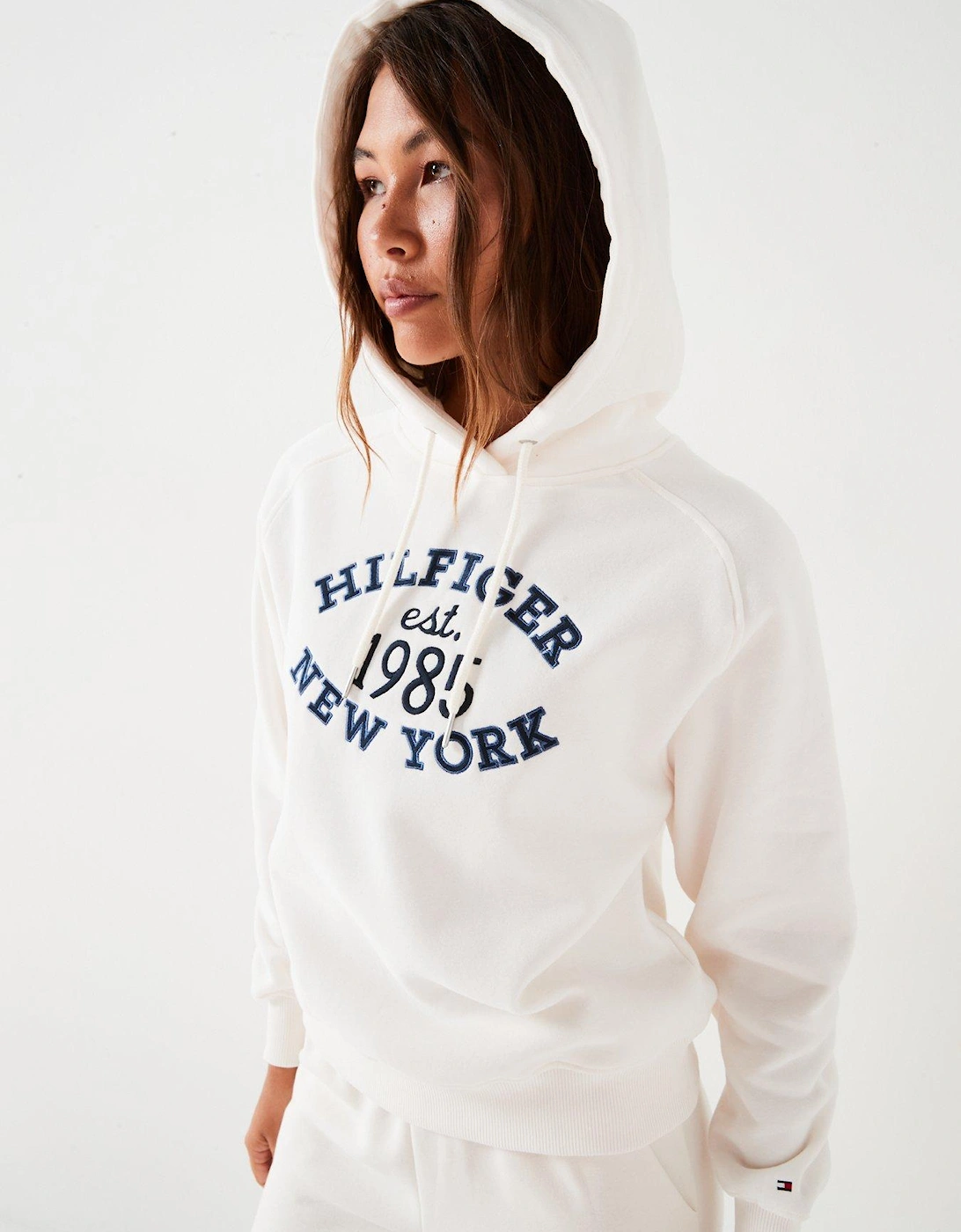 Varsity Logo Hoodie - White