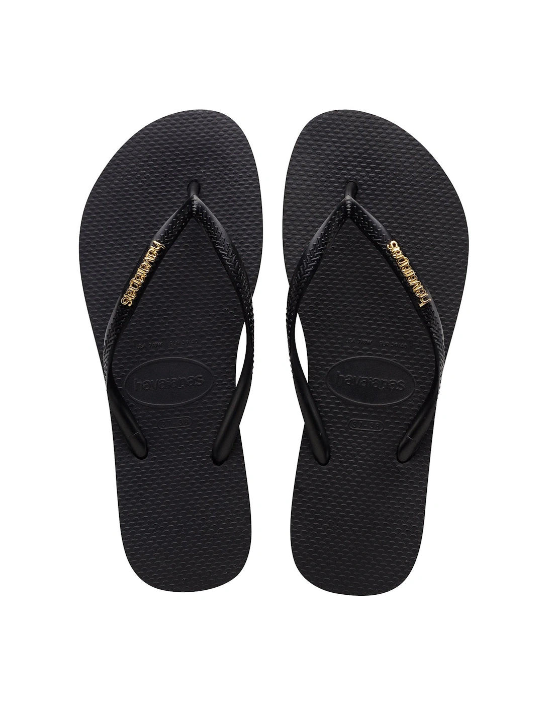 Hav. Slim Logo Metallic -black/gold