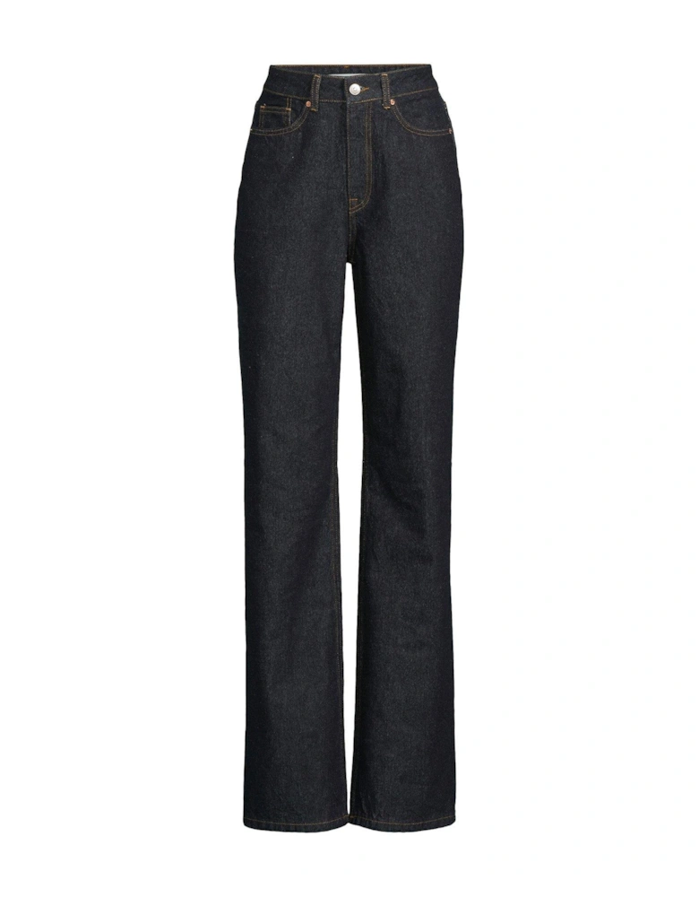 Wide Leg Jeans - Dark Blue