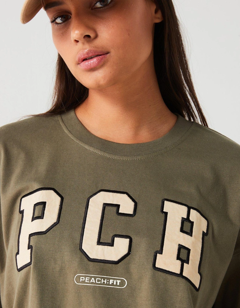 Womens Ivy Oversized T-Shirt - Khaki