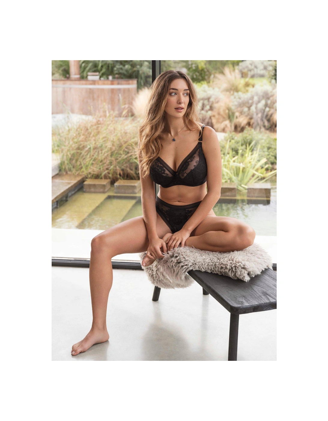 Fusion Lace Underwired Padded Plunge Bra