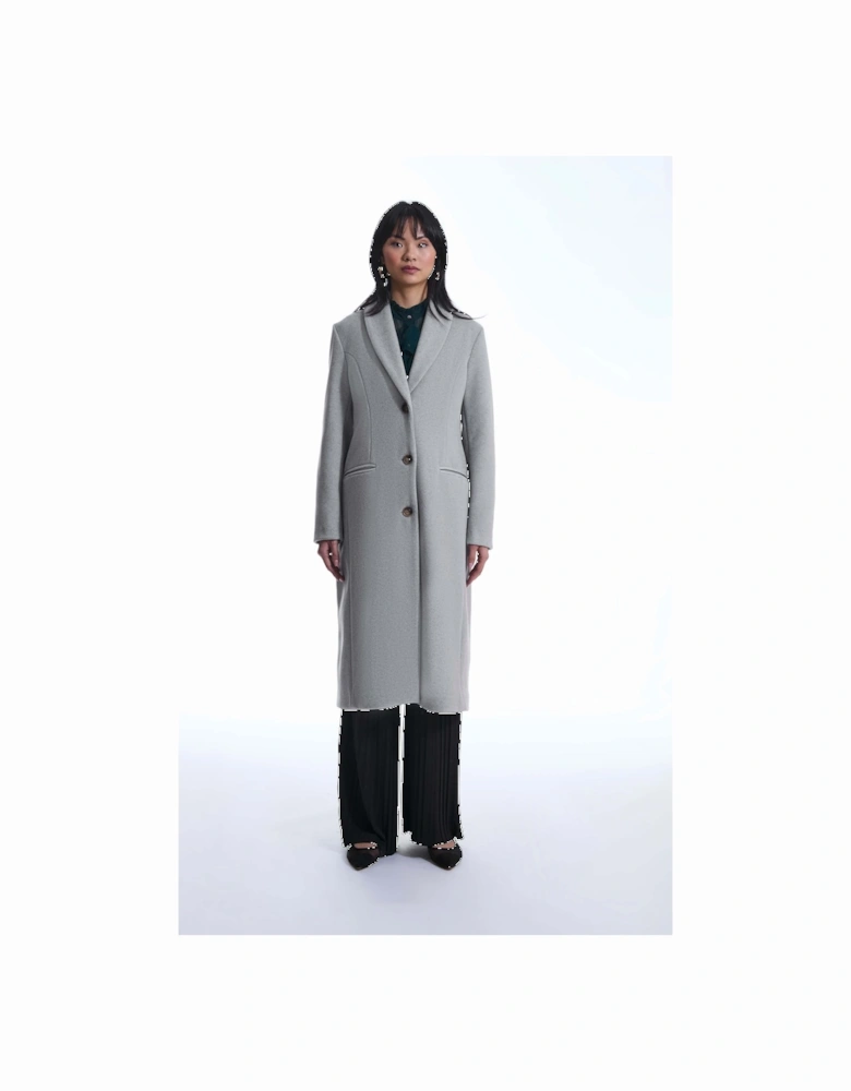 Button Grey Coat