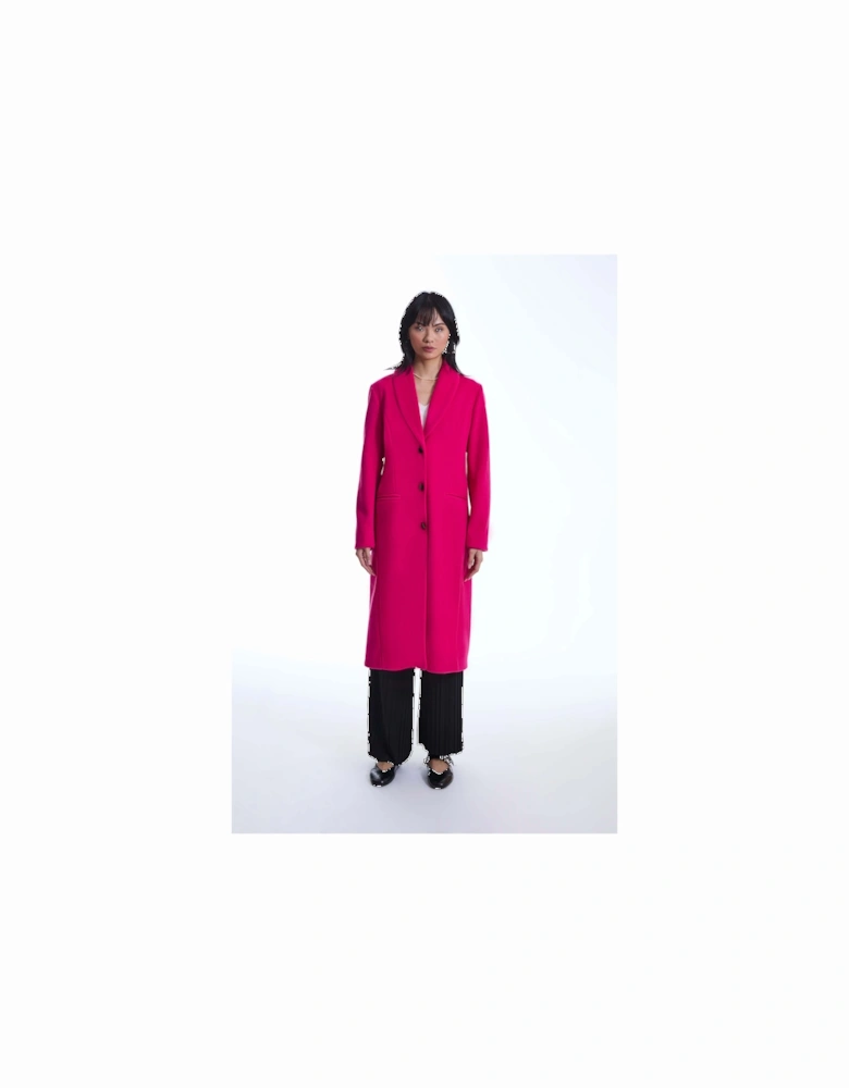 Button Fuchsia Coat