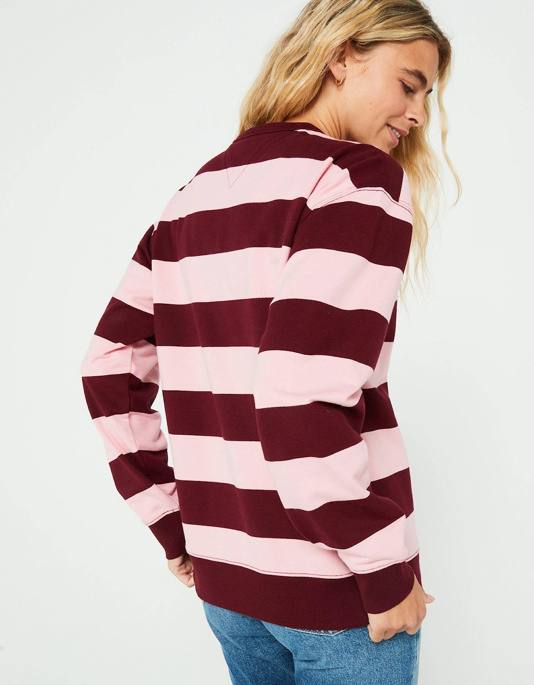 Stripe Logo Sweatshirt - Red