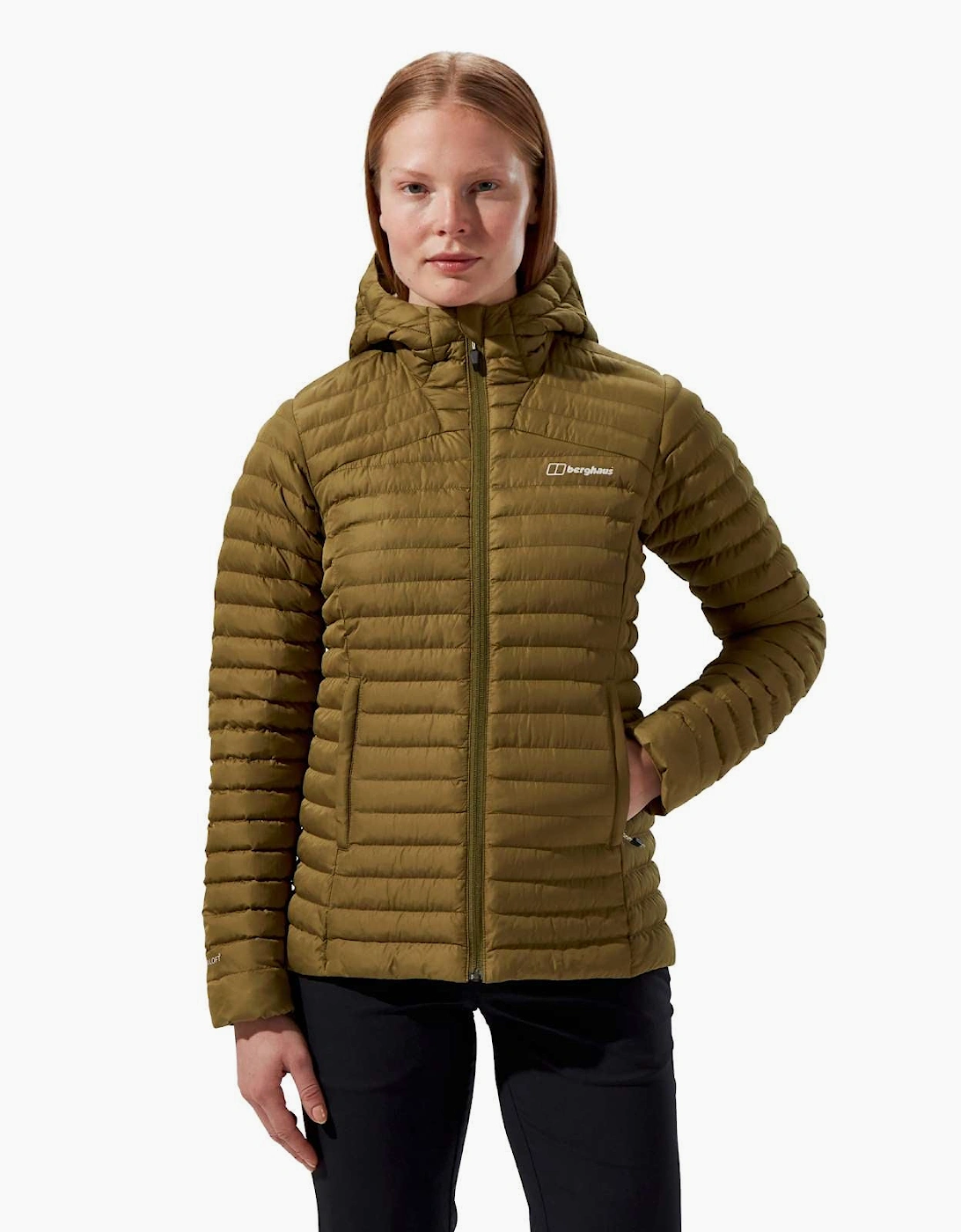 Women's Berghaus Womens Nula Micro Padded Hooded Jacket - Tan - Size: 14