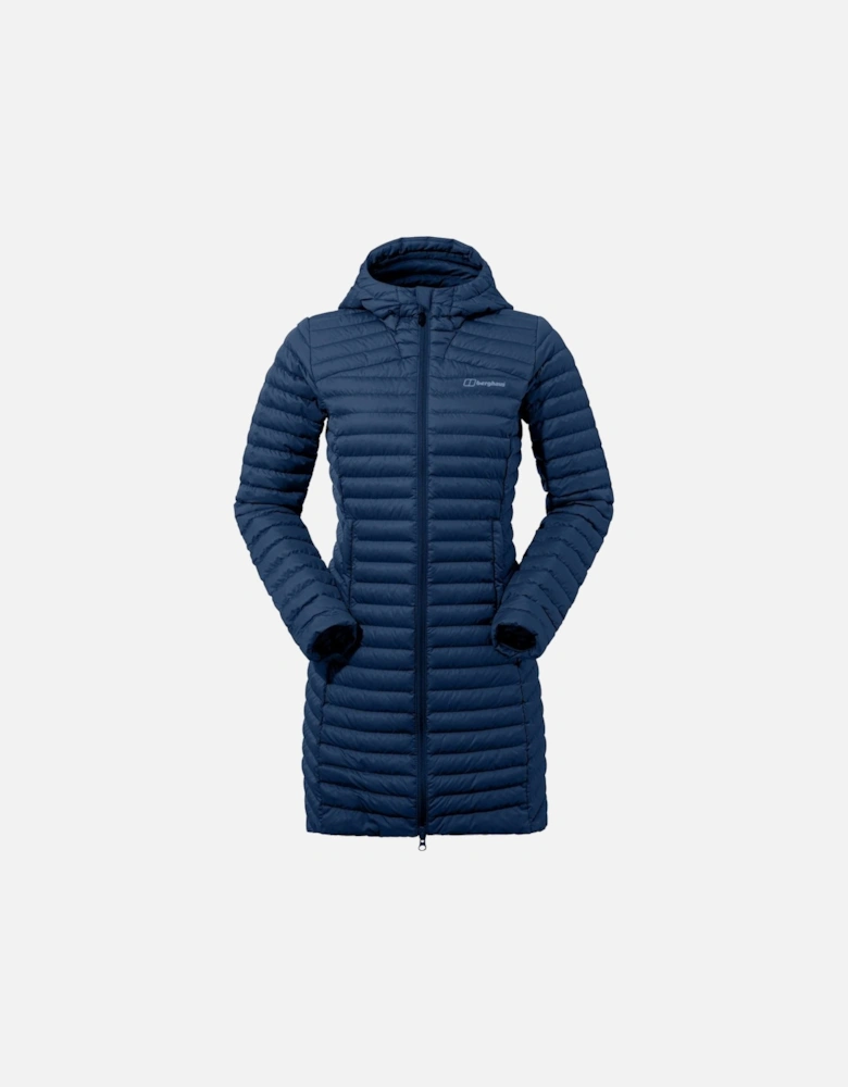 Womens Nula Micro Long Padded Hooded Jacket