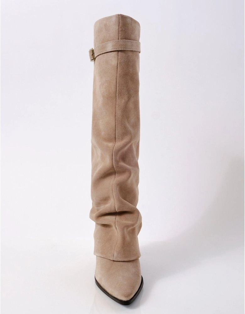 Felicity Fold Over Boots - Brown