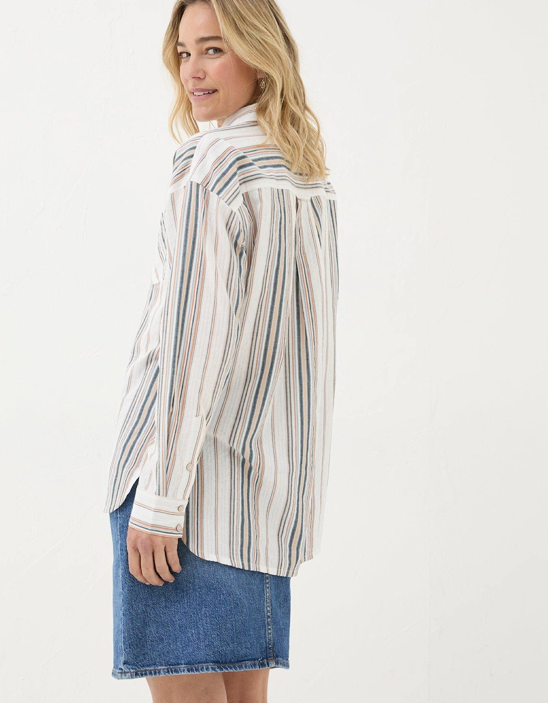 Carolin Stripe Shirt - Multi - Pink