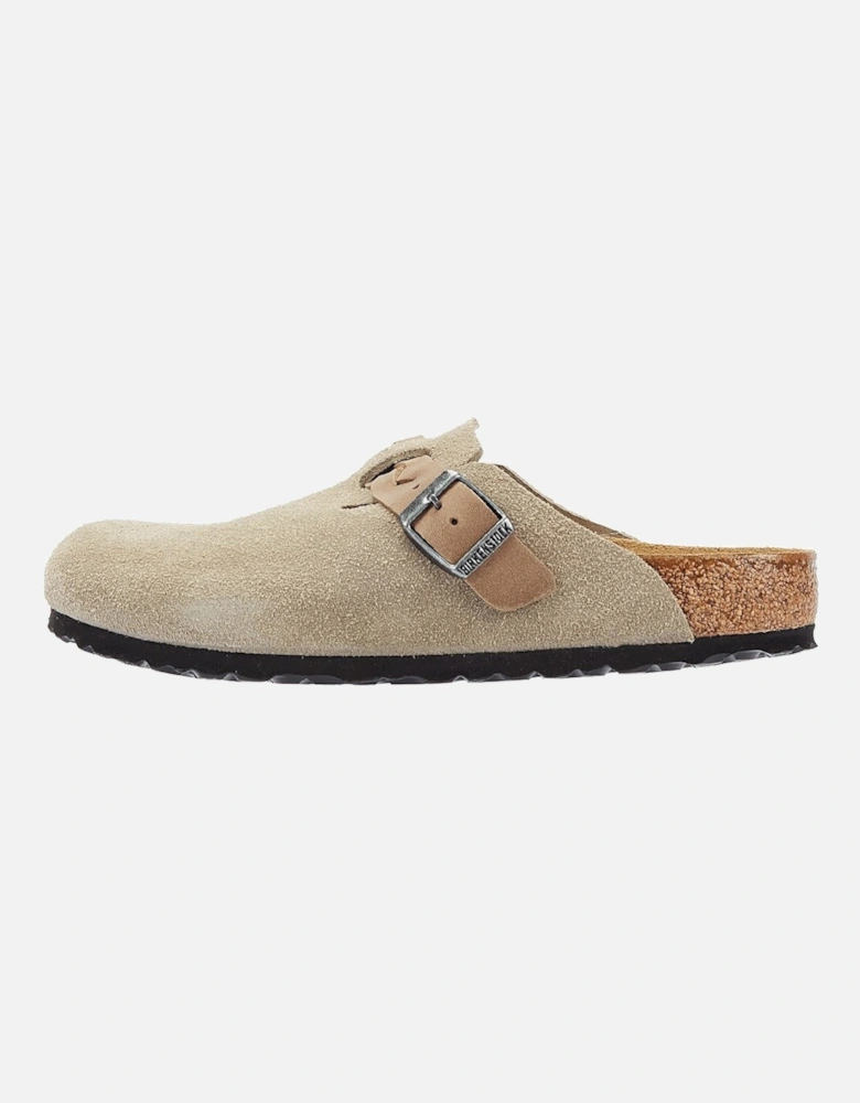 Braided Women's Taupe Suede Regular Clogs