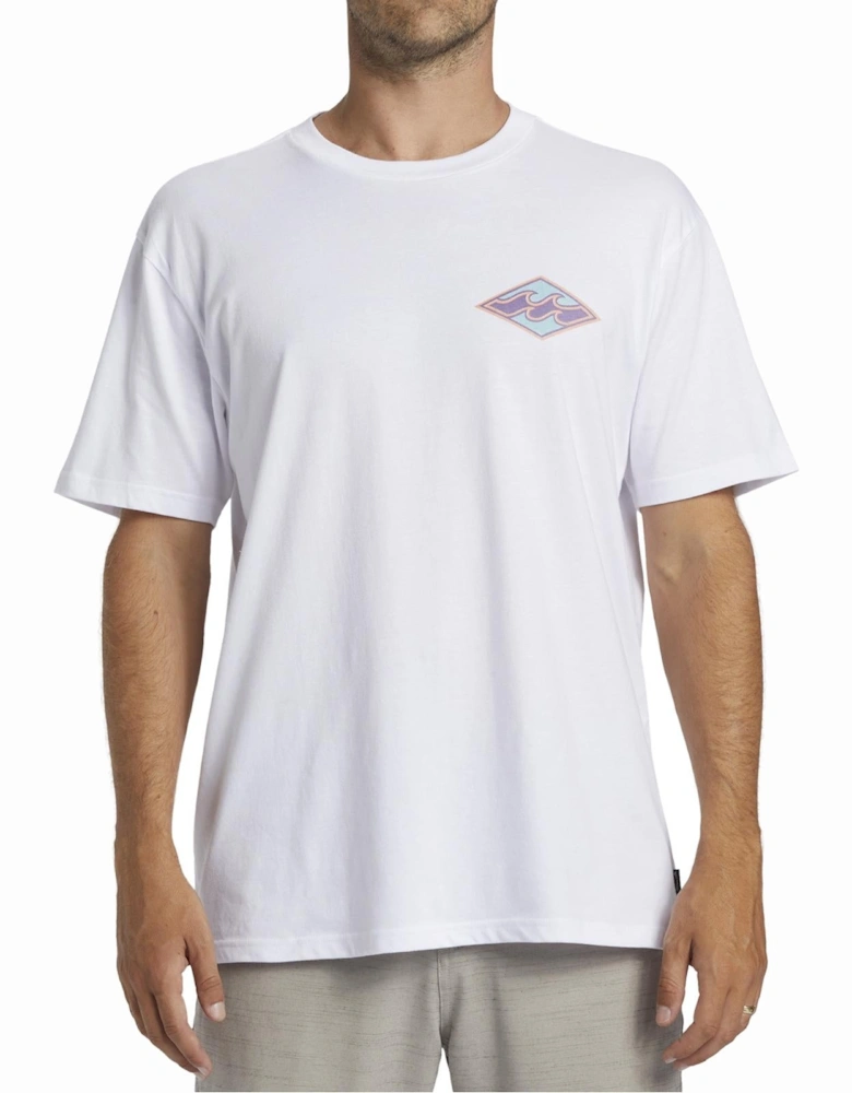 Mens Crayon Waves Short Sleeve T-Shirt