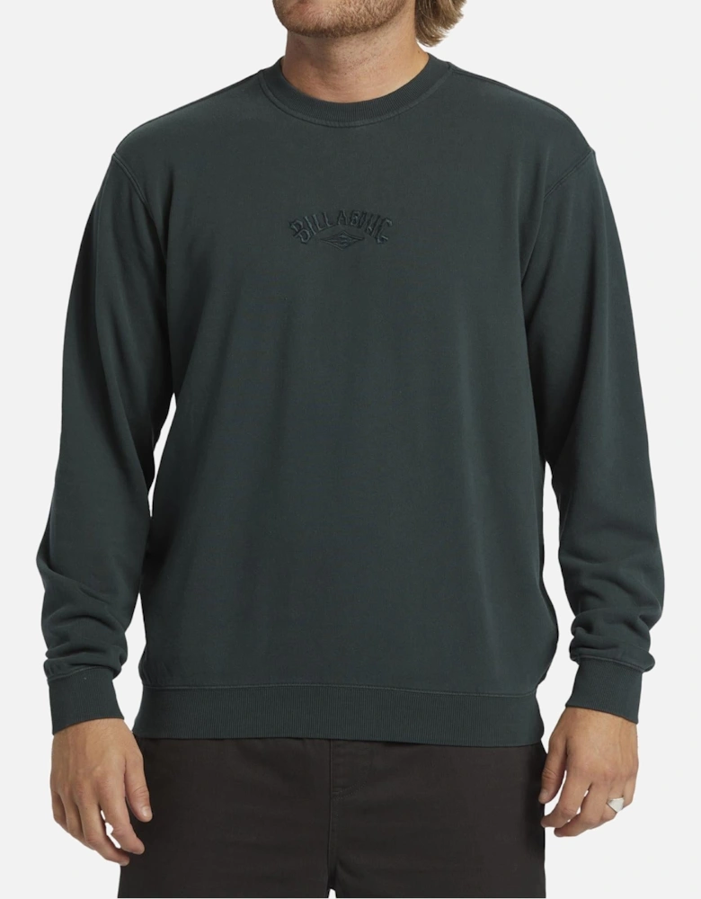 Mens Wave Washed Pullover Jumper