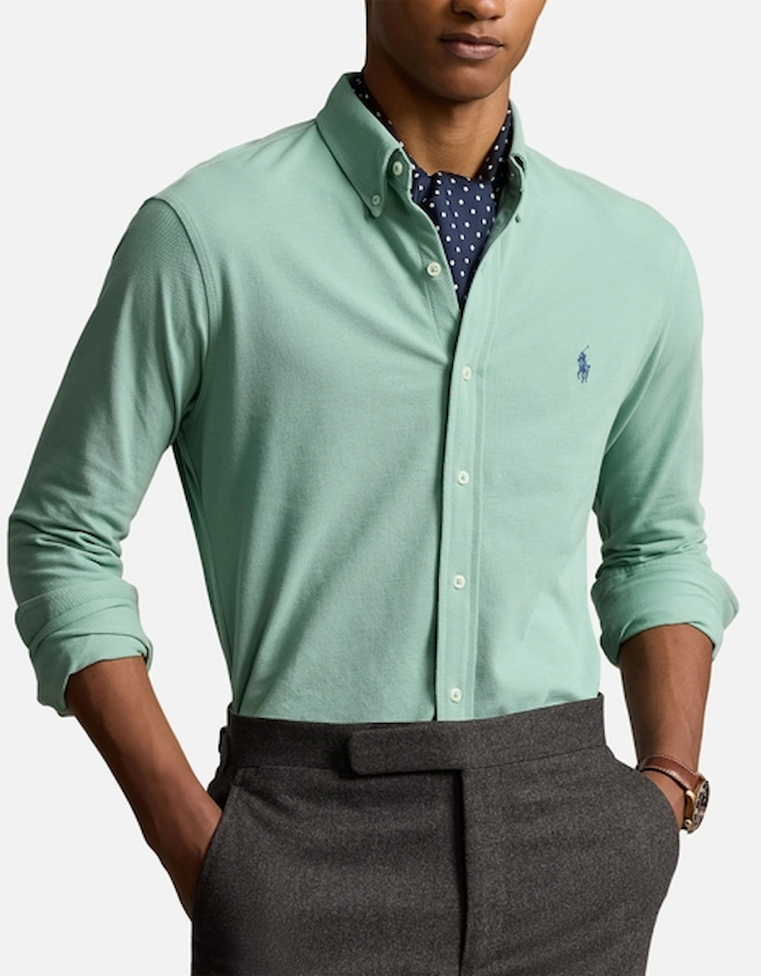 Featherweight Cotton-Piqué Slim-Fit Shirt, 2 of 1