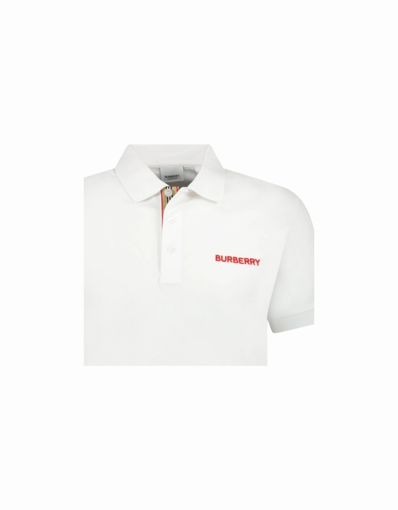 'Hartford' Embroidery Logo Check Polo White