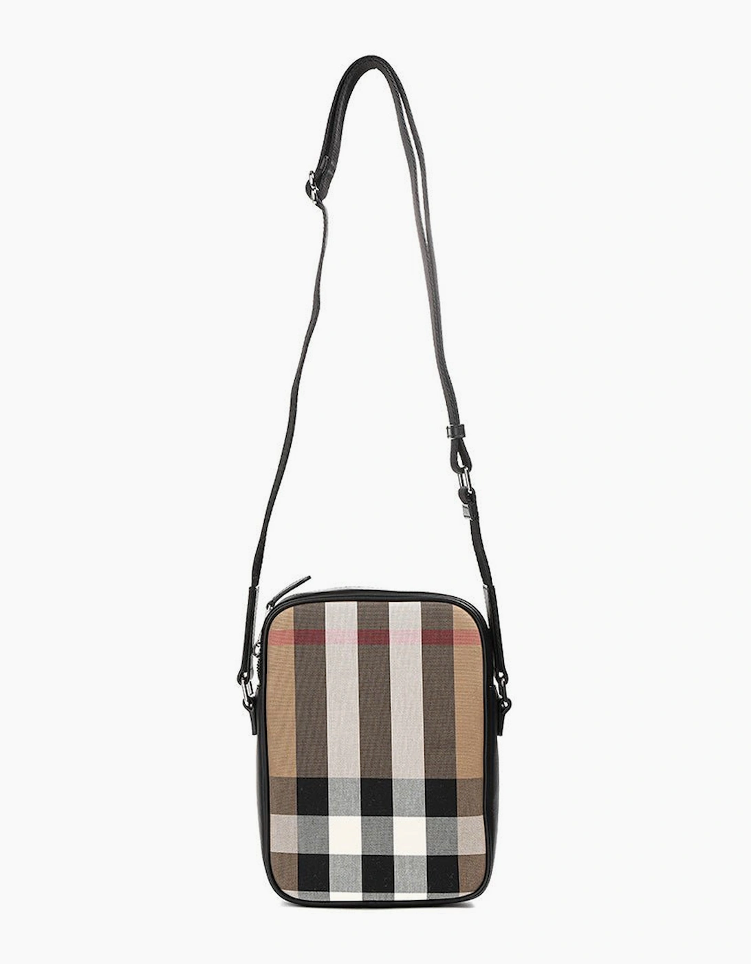 Burberry Men's Black 'Paddy' Check Messenger / Side Bag Size 9