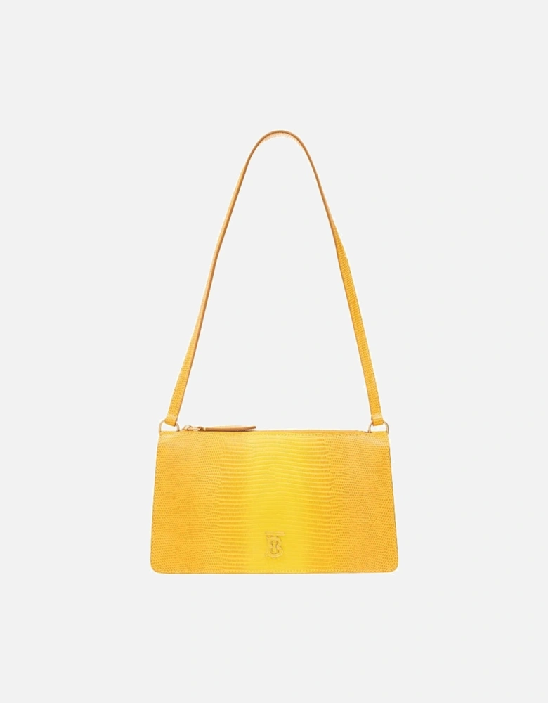 LS TB Pouch in Lizard Skin Effect Yellow