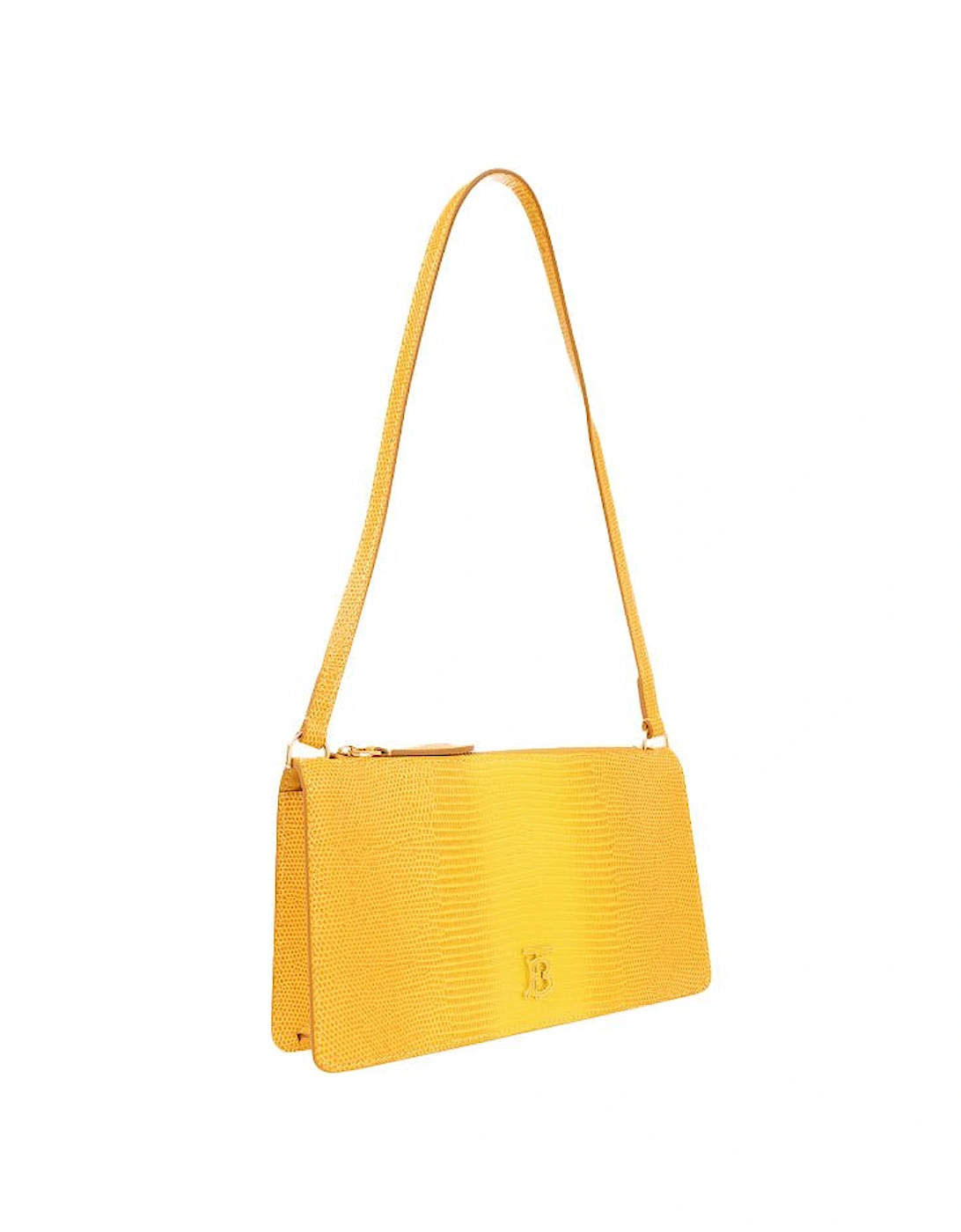 LS TB Pouch in Lizard Skin Effect Yellow