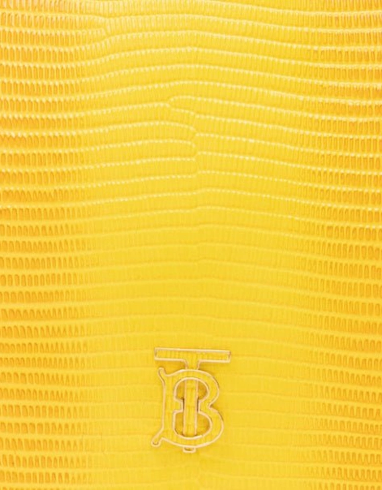 LS TB Pouch in Lizard Skin Effect Yellow