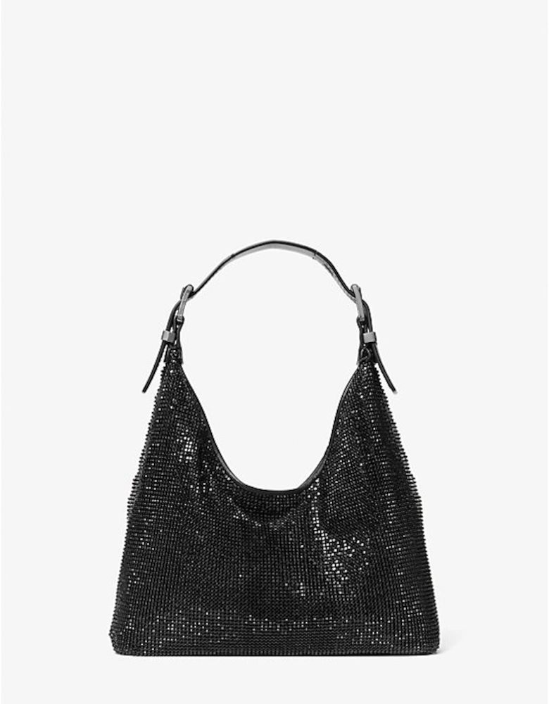 Limited-Edition Nolita Small Rhinestone Mesh Hobo Shoulder Bag