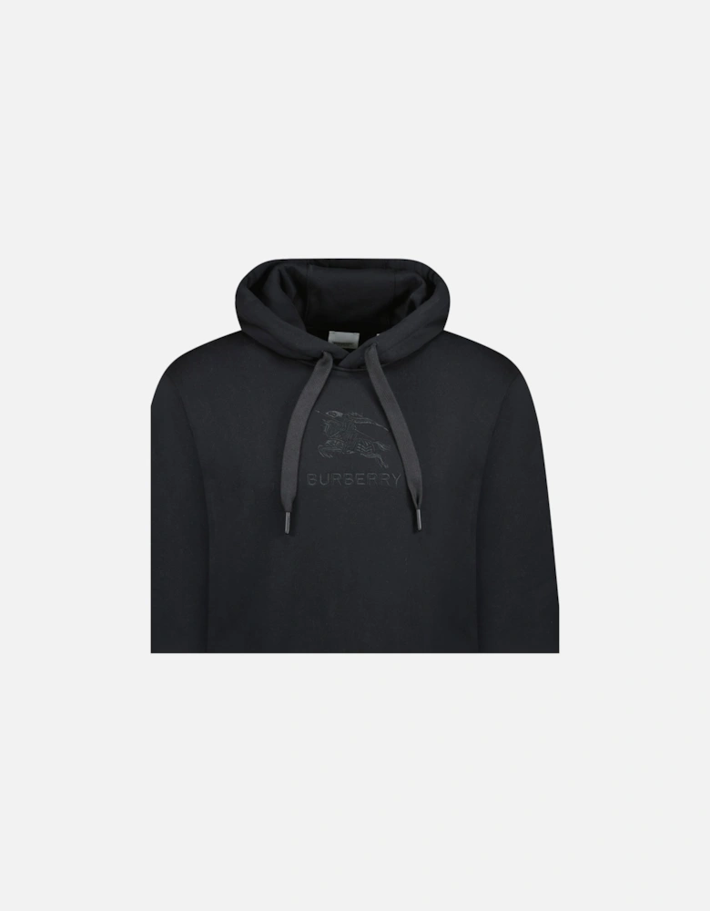 'Tidan' Embroidered Logo Hoody Black