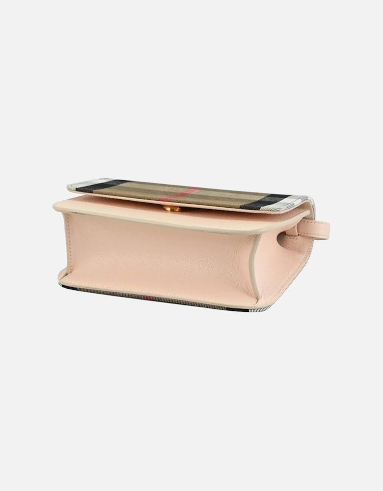 'Madison' Leather Shoulder Bag Pale Pink