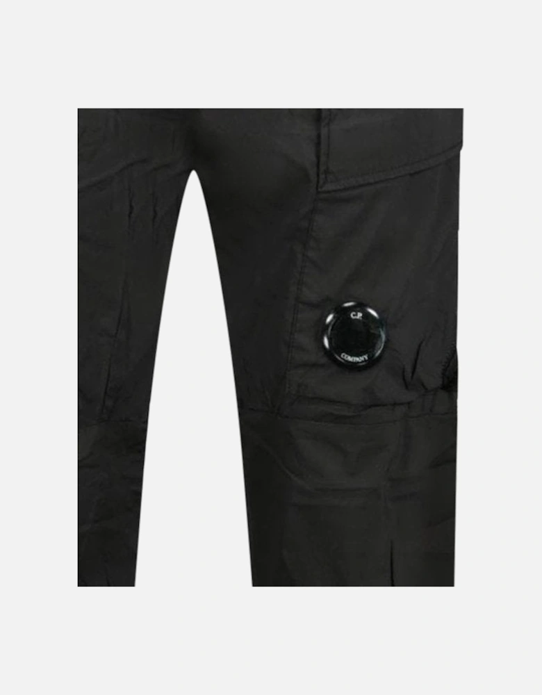 Cuffed 50 Fili Stretch Cargo Pants Black