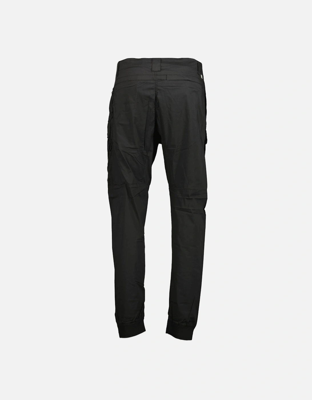 Cuffed 50 Fili Stretch Cargo Pants Black