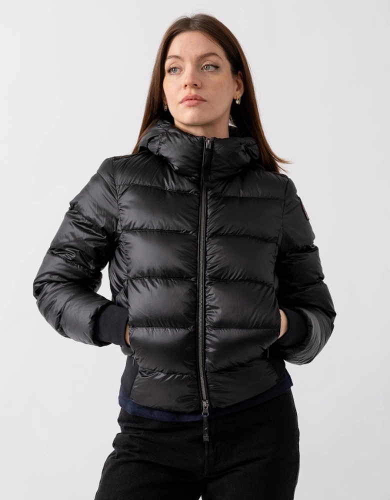 Mariah Womens Hooded Down Bomber Jacket