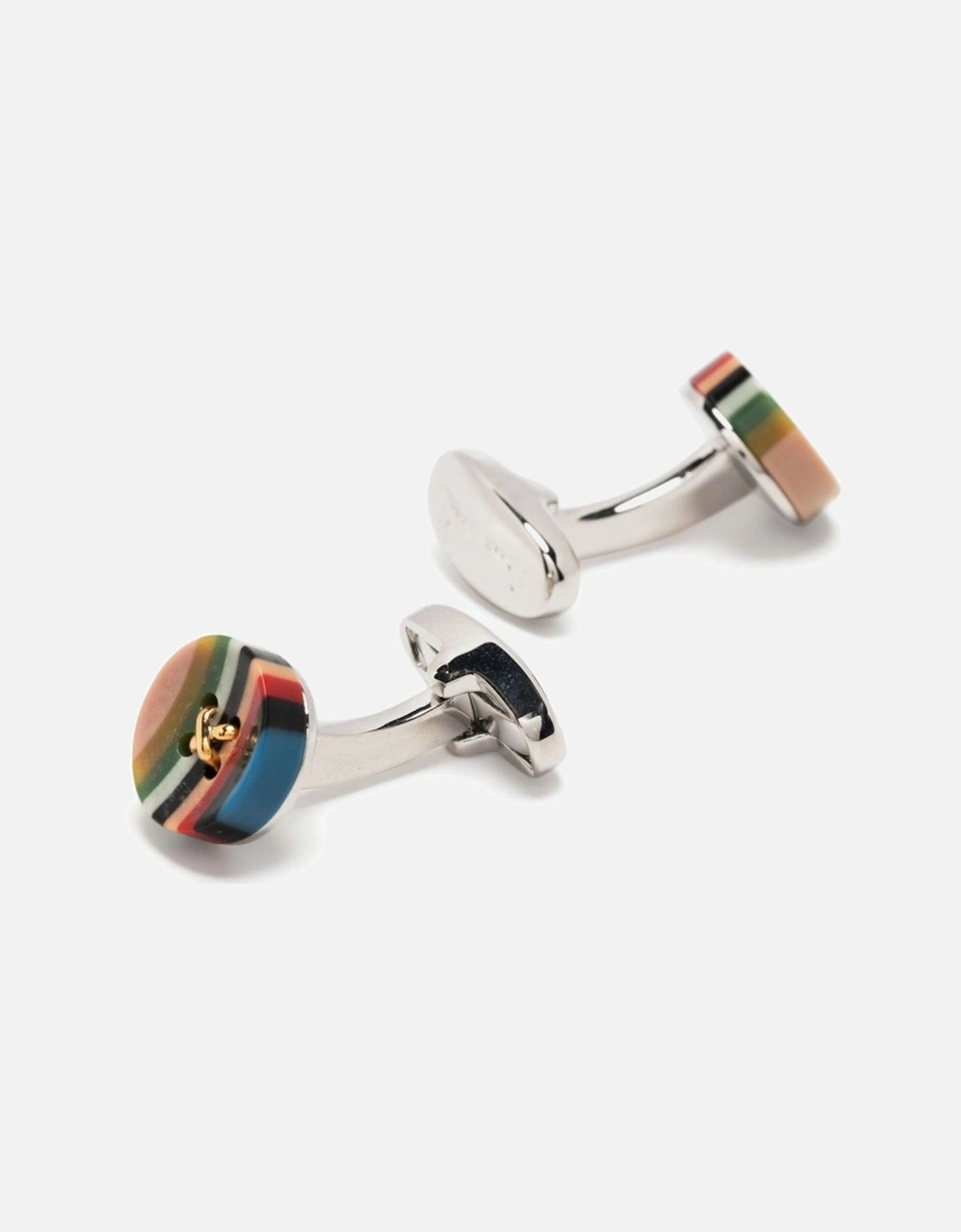 Button Stripe Cufflinks Multicolour