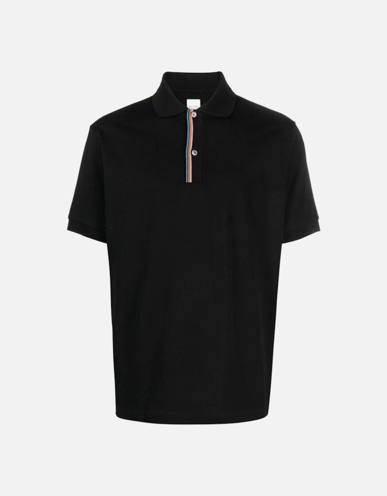 Stripe Polo Shirt Black