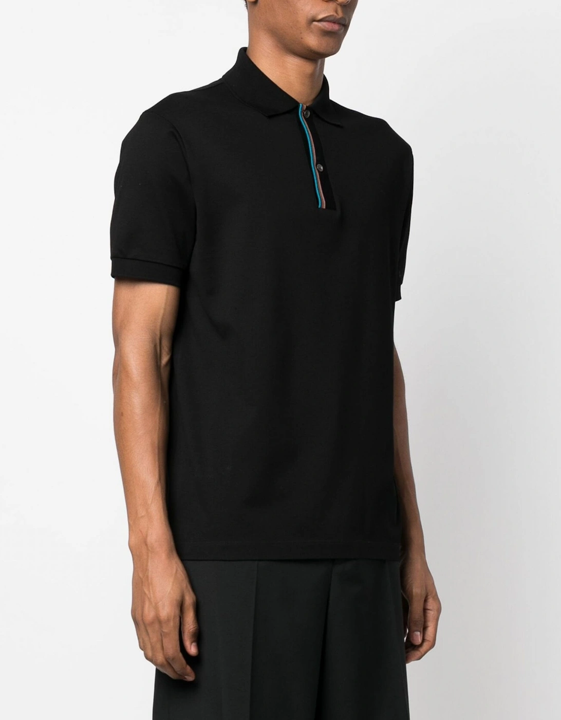 Stripe Polo Shirt Black