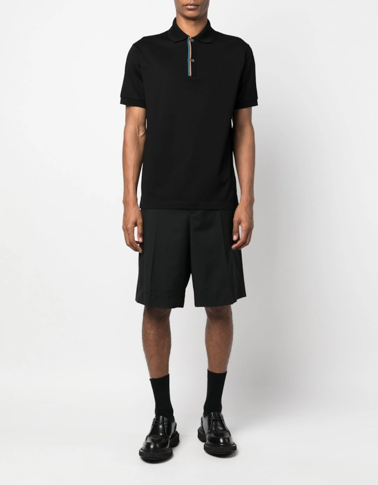 Stripe Polo Shirt Black