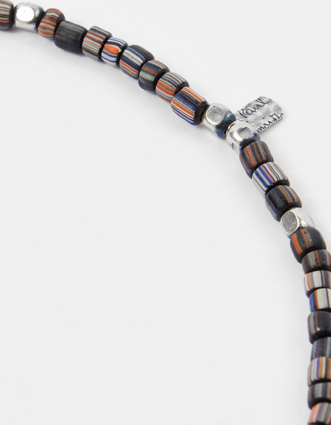 Stripe Bead Necklace Multicolour