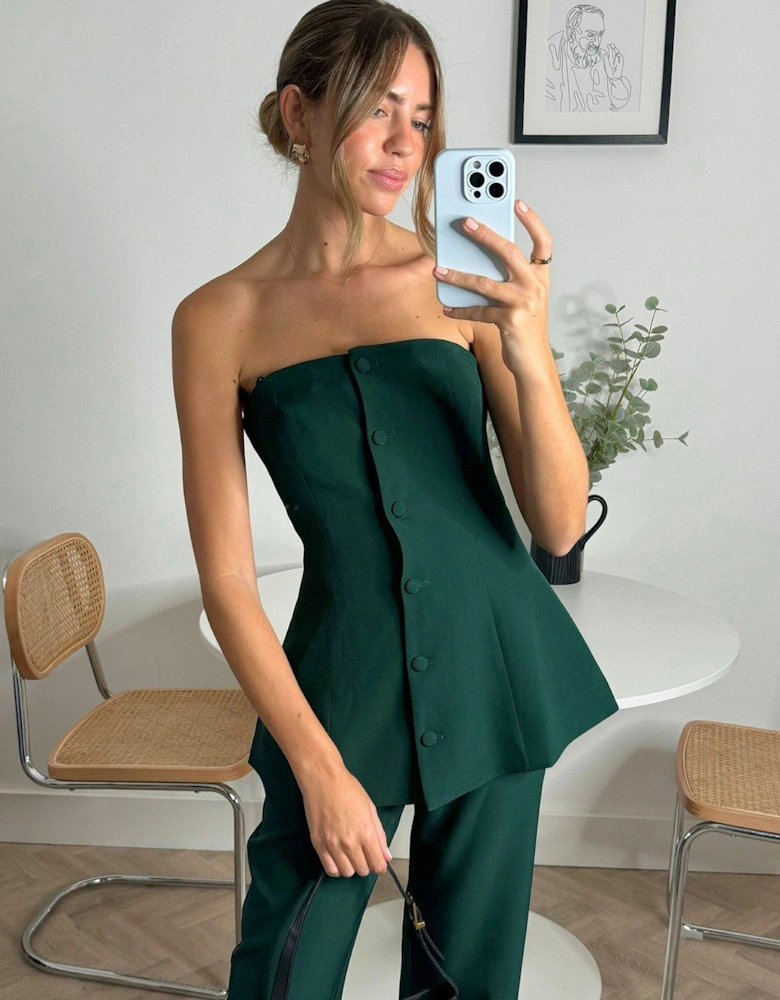 Strapless Waistcoat - Forest - Green