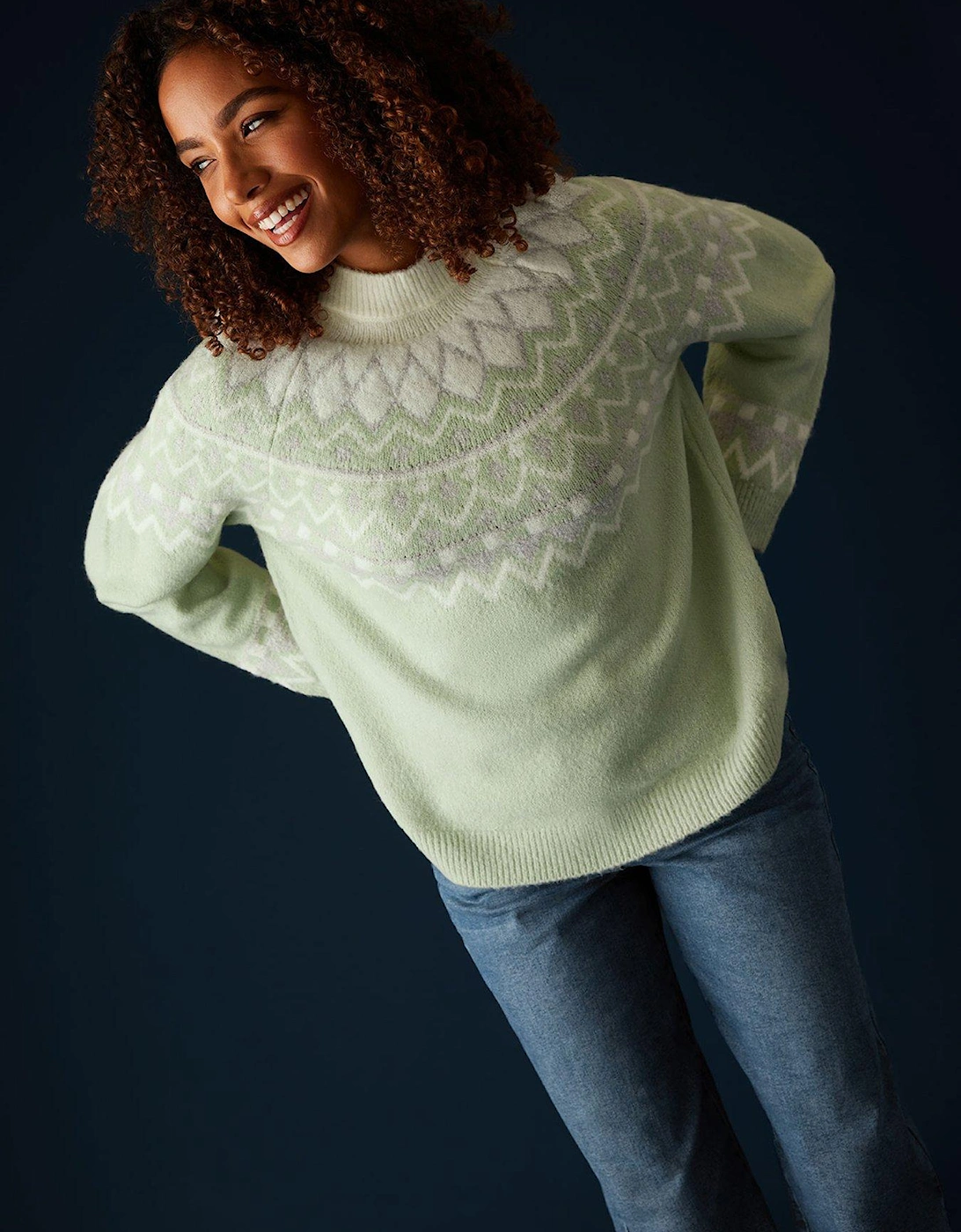 Fairisle Jumper - Green, 2 of 1