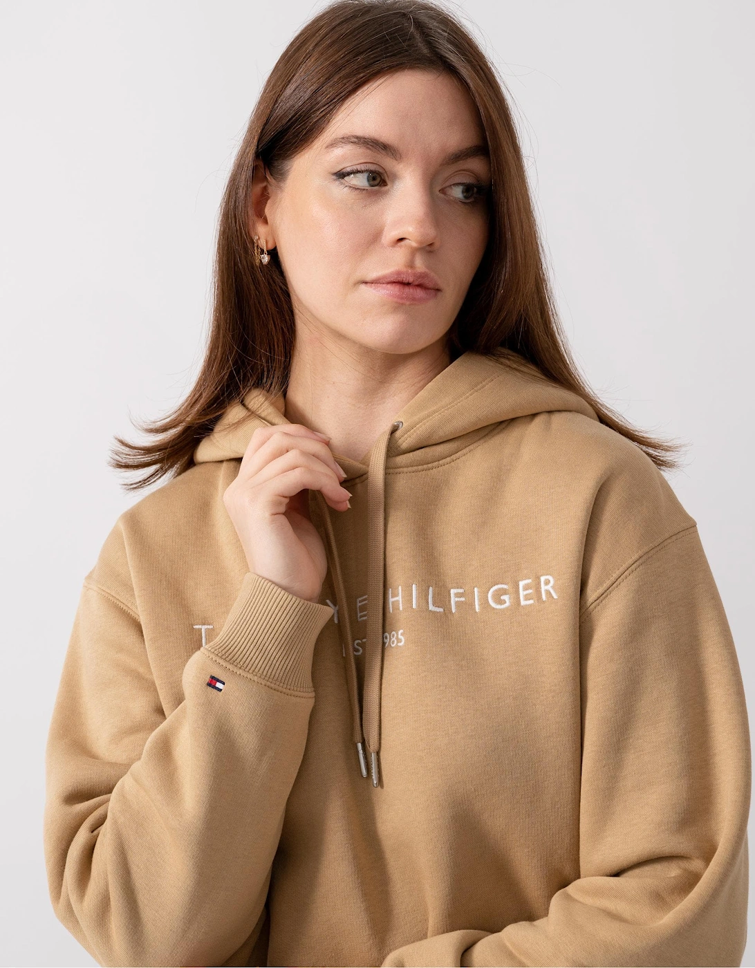 Modern Regular Corp Logo Womens Hoodie