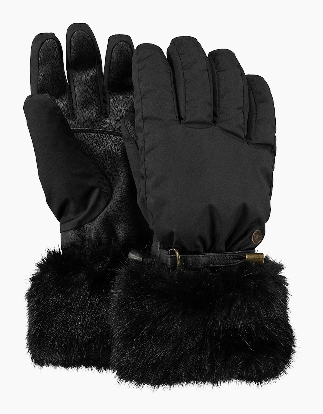 Women's Barts Womens Empire Waterproof Faux Fur Skiing Gloves - Black - Size: S
