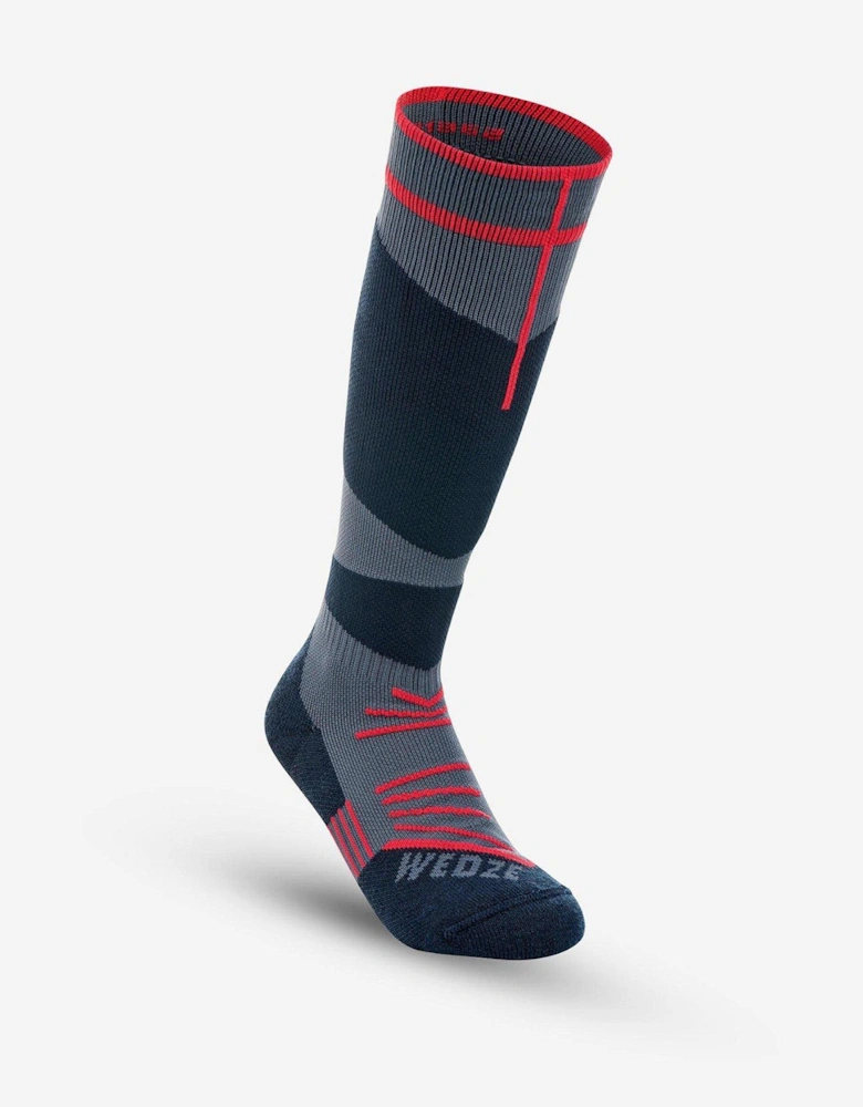 Kids' 500 Ski Socks - Navy Blue