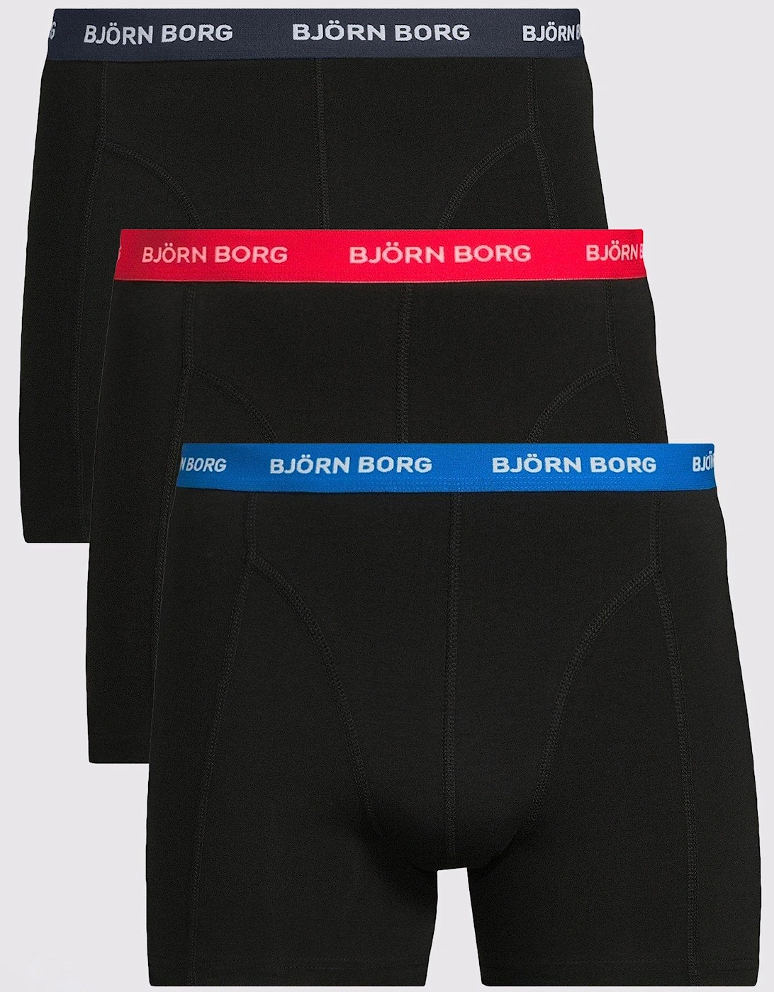 Mens Cotton Stretch Boxer 3 Pack -Multi, 4 of 3