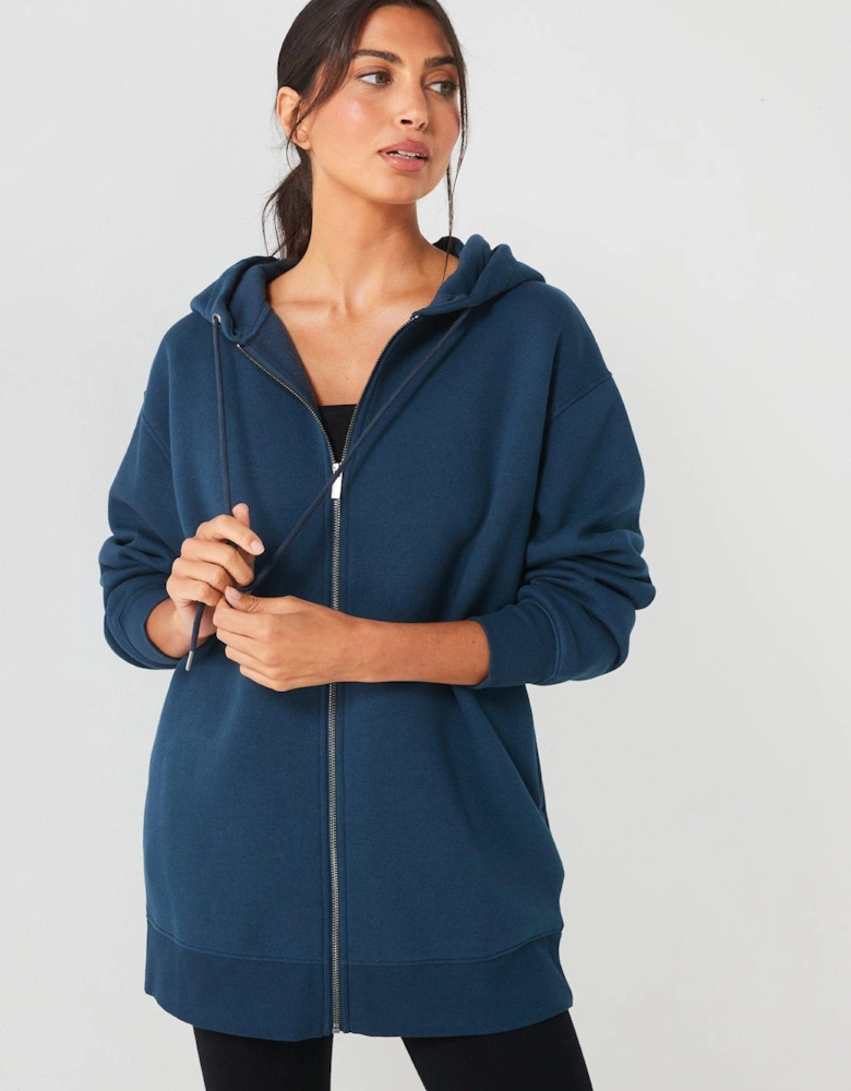 The Essential Zip Through Hoodie - Navy