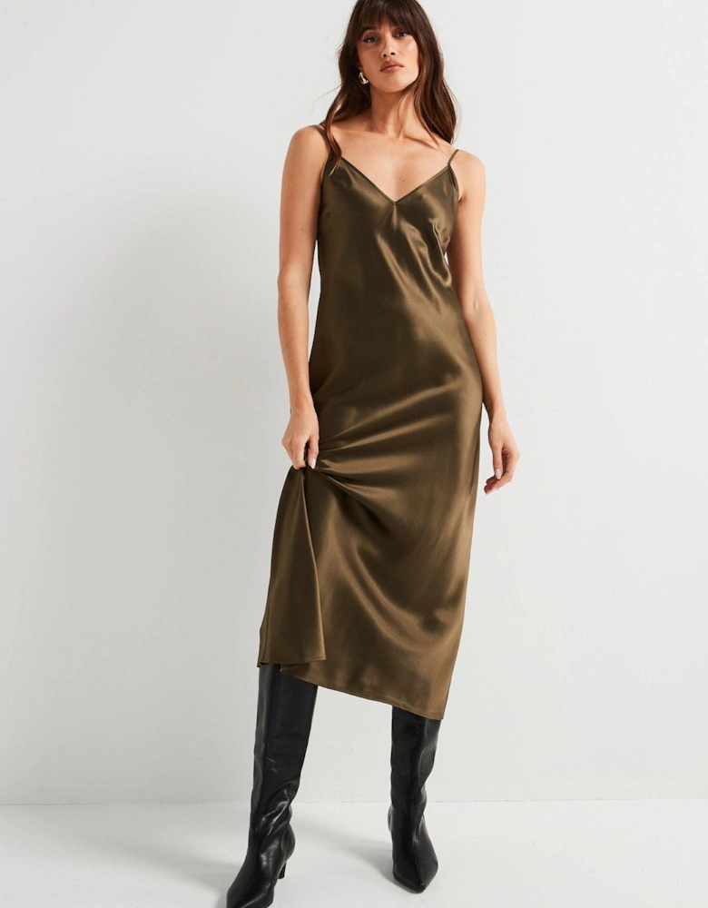 Clea Dress Silk Dress - Brown